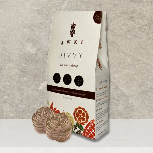 DIVVY White Vegan Chocolate Coins with Coffee