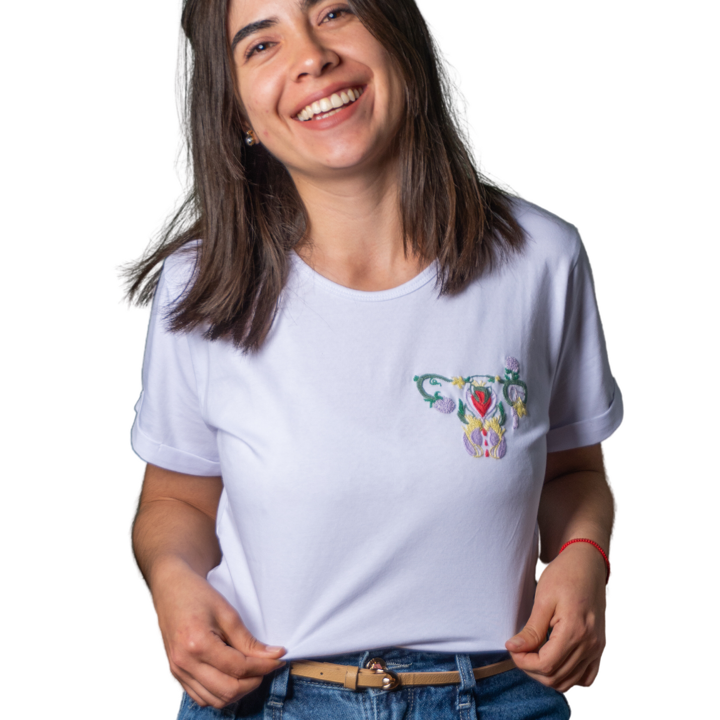 ESPERANZA T-shirt white | hand embroidered