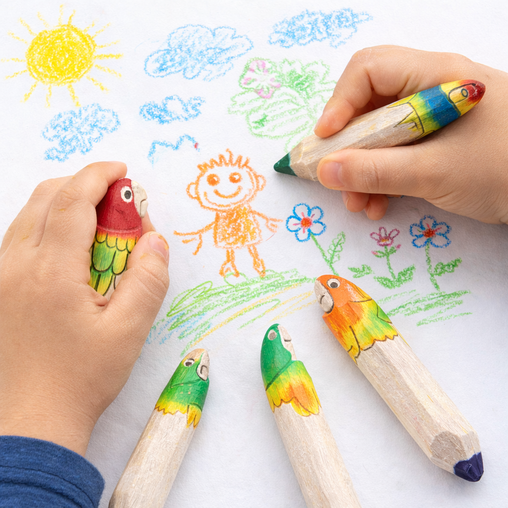 Mitgebsel Kindergeburtstag nachhaltige Wachsmalstifte
