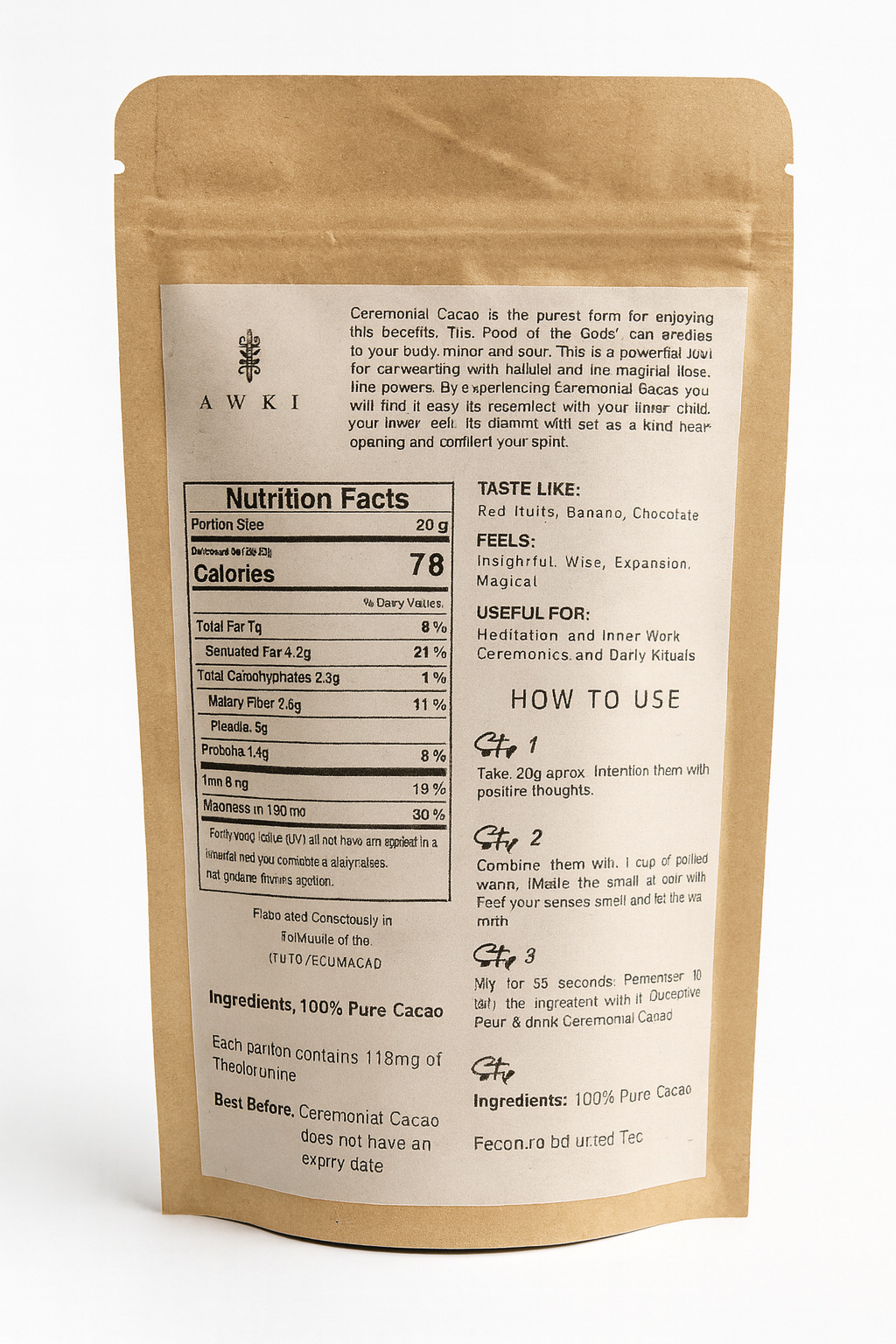 Cacao Ceremonial Grade 100g.