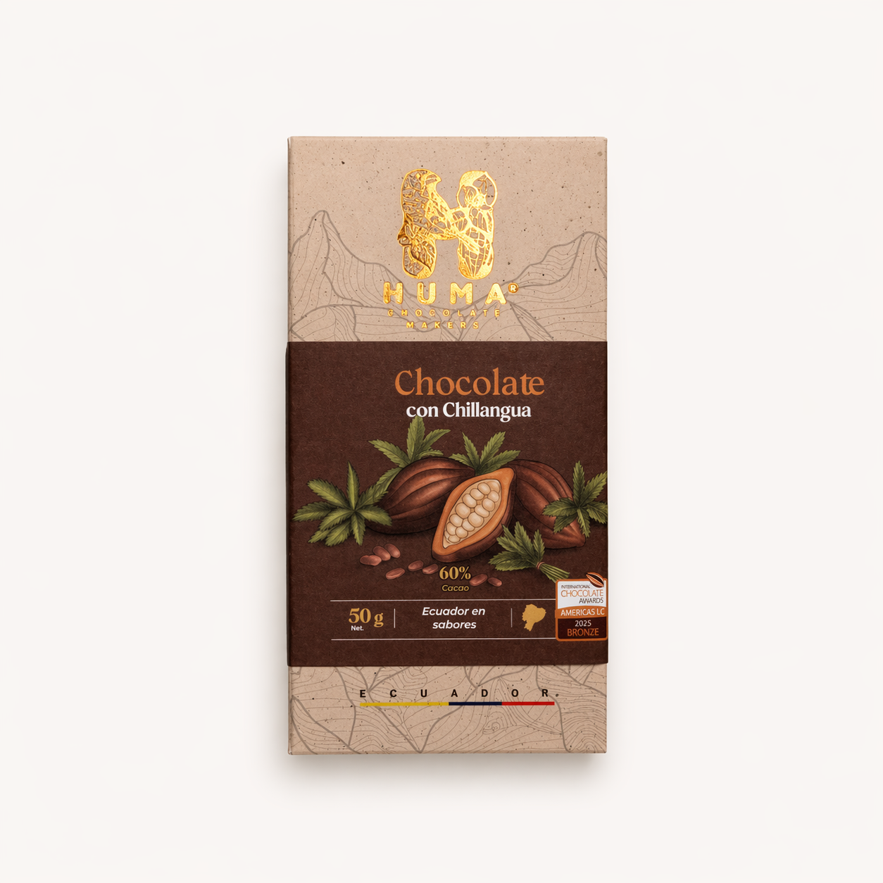 HUMA – 60 % Bean-to-Bar Schokolade mit Chillangua aus Ecuador