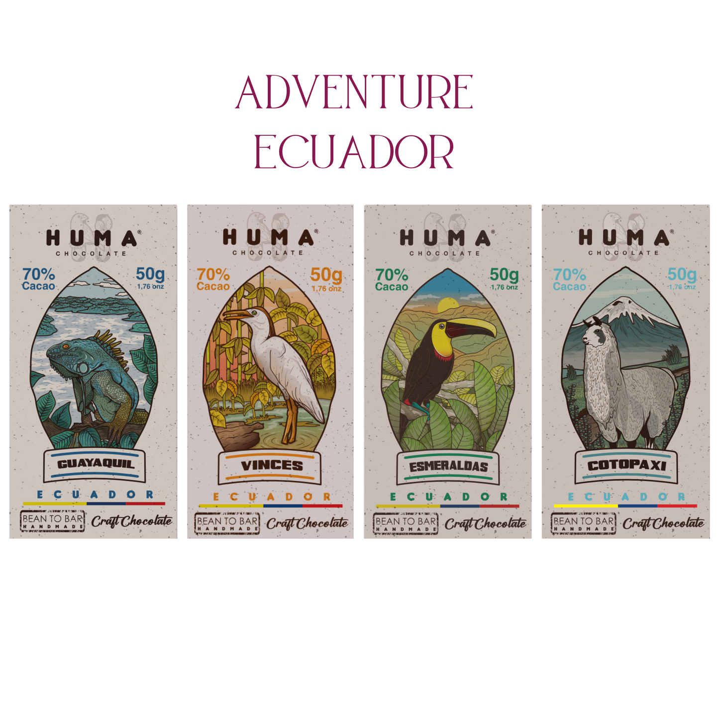 ADVENTURE ECUADOR | 70% Dark Chocolate | Premium Cocoa from Ecuador | Vegan & Bean-to-Bar