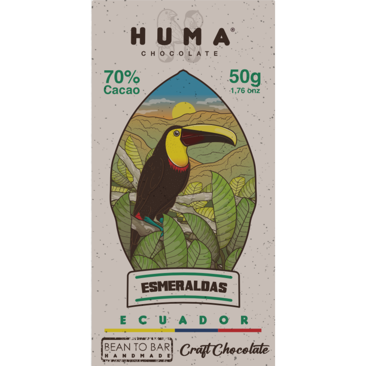 ESMERALDAS | 70% Dark Chocolate | Premium Cocoa from Ecuador | Vegan & Bean-to-Bar