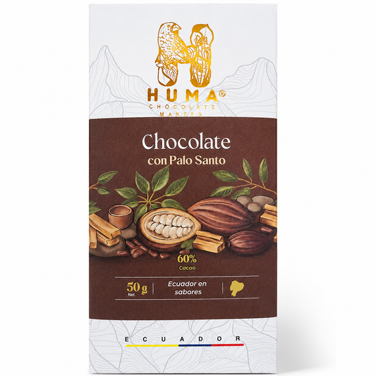 HUMA – 60 % Bean-to-Bar Schokolade mit Palo Santo aus Ecuador