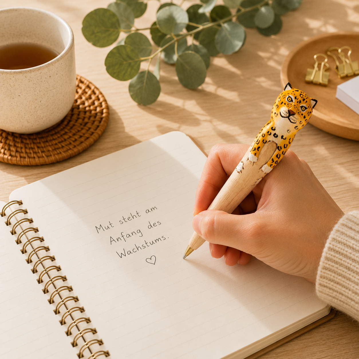 Leopard Pens Made of Balsa Wood