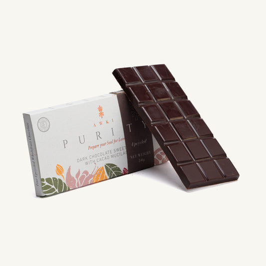 PURITY Schokolade Bar – 100 % Kakao, Zuckerfrei, Vegan & Bean to Bar 50g.